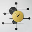 Väggklocka Wallity Guld Svart Metall 36x99 cm - Väggklockor - 8684282137054 - 2