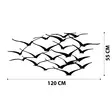 Väggdekor Metall Wallity Herd Of Birds Svart Metall 120x55 cm - Dekorationer, prydnadsföremål - 8682870853744 - 1