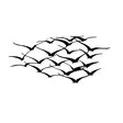 Väggdekor Metall Wallity Herd Of Birds Svart Metall 120x55 cm - Dekorationer, prydnadsföremål - 8682870853744 - 7
