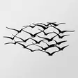 Väggdekor Metall Wallity Herd Of Birds Svart Metall 120x55 cm - Dekorationer, prydnadsföremål - 8682870853744 - 5