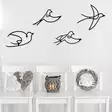 Väggdekor Metall Wallity Hope Svart Metall 30x26 cm 4 Delar - Dekorationer, prydnadsföremål - 8683742939924 - 2
