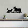 Väggdekor Metall Wallity Best Friends Svart Metall 27x70 cm - Dekorationer, prydnadsföremål - 8683743438884 - 2