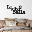 Väggdekor Metall Wallity Vita E Bella Svart Metall 60x30 cm - Dekorationer, prydnadsföremål - 8684282360414 - 4