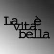 Väggdekor Metall Wallity Vita E Bella Svart Metall 60x30 cm - Dekorationer, prydnadsföremål - 8684282360414 - 5