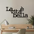 Väggdekor Metall Wallity Vita E Bella Svart Metall 60x30 cm - Dekorationer, prydnadsföremål - 8684282360414 - 3