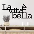 Väggdekor Metall Wallity Vita E Bella Svart Metall 60x30 cm - Dekorationer, prydnadsföremål - 8684282360414 - 2