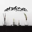 Väggdekor Metall Wallity Mountain View Svart Metall 62x14 cm - Dekorationer, prydnadsföremål - 8683742828594 - 2