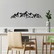 Väggdekor Metall Wallity Mountain View Svart Metall 62x14 cm - Dekorationer, prydnadsföremål - 8683742828594 - 3
