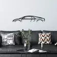 Väggdekor Metall Wallity Bugatti Veyron Silhouette Svart Metall 70x13 cm - Dekorationer, prydnadsföremål - 8683743841844 - 2