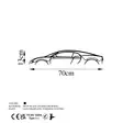 Väggdekor Metall Wallity Bugatti Veyron Silhouette Svart Metall 70x13 cm - Dekorationer, prydnadsföremål - 8683743841844 - 5