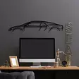 Väggdekor Metall Wallity Bugatti Veyron Silhouette Svart Metall 70x13 cm - Dekorationer, prydnadsföremål - 8683743841844 - 4