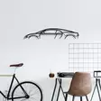 Väggdekor Metall Wallity Bugatti Veyron Silhouette Svart Metall 70x13 cm - Dekorationer, prydnadsföremål - 8683743841844 - 3
