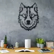 Väggdekor Metall Wallity Wolf Svart Metall 38x50 cm - Dekorationer, prydnadsföremål - 8681875050004 - 2