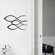 Väggdekor Metall Wallity Fish Svart Metall 50x30 cm - Dekorationer, prydnadsföremål - 8681875514254 - 2