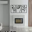 Väggdekor Metall Wallity Flowers Svart Metall 70x39 cm - Dekorationer, prydnadsföremål - 8682870956414 - 3