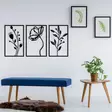 Väggdekor Metall Wallity Flowers Svart Metall 70x39 cm - Dekorationer, prydnadsföremål - 8682870956414 - 5