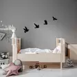 Väggdekor Metall Wallity Pigeons Svart Metall 18x20 cm 15x16 cm 12x15 cm 13x15 cm 4 Delar - Dekorationer, prydnadsföremål - 8683342941044 - 4