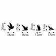 Väggdekor Metall Wallity Pigeons Svart Metall 18x20 cm 15x16 cm 12x15 cm 13x15 cm 4 Delar - Dekorationer, prydnadsföremål - 8683342941044 - 6