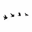 Väggdekor Metall Wallity Pigeons Svart Metall 18x20 cm 15x16 cm 12x15 cm 13x15 cm 4 Delar - Dekorationer, prydnadsföremål - 8683342941044 - 1