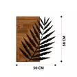 Väggdekor Trä Wallity Leaf3 Svart Metall Trä 50x58 cm - Dekorationer, prydnadsföremål - 8682870854444 - 7