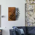 Väggdekor Trä Wallity Leaf3 Svart Metall Trä 50x58 cm - Dekorationer, prydnadsföremål - 8682870854444 - 2