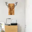 Väggdekor Trä Wallity Deer Svart Metall Trä 61x66 cm - Dekorationer, prydnadsföremål - 8683342168144 - 3