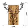 Väggdekor Trä Wallity Deer Svart Metall Trä 61x66 cm - Dekorationer, prydnadsföremål - 8683342168144 - 7