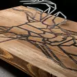 Väggdekor Trä Wallity Deer Svart Metall Trä 61x66 cm - Dekorationer, prydnadsföremål - 8683342168144 - 5