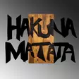 Väggdekor Trä Wallity Hakuna Matata Svart Ljus Valnöt Trä 77x3x58 - Dekorationer, prydnadsföremål - 8683342260794 - 5