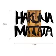 Väggdekor Trä Wallity Hakuna Matata Svart Ljus Valnöt Trä 77x3x58 - Dekorationer, prydnadsföremål - 8683342260794 - 7