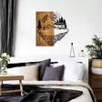 Väggdekor Trä Wallity Camp Life Valnöt/Svart Trä 54x57 cm - Dekorationer, prydnadsföremål - 8683742112334 - 4