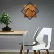 Väggdekor Trä Wallity Mountain 2 Valnöt/Svart Trä/Metall 54x54 cm - Dekorationer, prydnadsföremål - 8681875866674 - 2