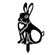 Metalldekoration Aberto Design Rabbits Svart Metall 22x35 cm 19x37 cm 24x37 cm - Trädgårdsdekorationer - 8683342008174 - 6