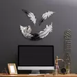 Dekorativ Väggaccessoar Aberto Design Love Birds Svart Vit Polyester 41x21x4 cm 26x8x2 cm - Dekorationer, prydnadsföremål - 8683743851874 - 2