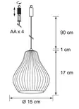 Koristelamppu Evert 15cm - Ljussmycken och ljusfigurer - 6435200312754 - 3