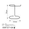 Smyckesställ Aberto Design TK002B Svart Metall 21x25x14 cm - Dekorationer, prydnadsföremål - 8683743997794 - 8