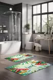 Badrumsmatta Set Mijölnir Flerfärgad 100% Polyester Halkfri Antibakteriell 40x60 cm & 60x100 cm - Badrumsmattor och våtrumsmattor - 8684283195954 - 2