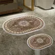 Badrumsmatta Set Mijölnir Beige Halkfri Antibakteriell Polyester 50x60 cm & 60x100 cm - Badrumsmattor och våtrumsmattor - 8683342421164 - 2