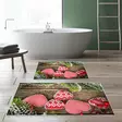 Badrumsmatta Set Mijölnir Flerfärgad 100% Polyester Halkfri Antibakteriell 50x60 cm & 60x100 cm - Badrumsmattor och våtrumsmattor - 8683342420174 - 2