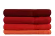 Badrumshandduk Set L'essentiel Regnbåge Röd Orange Fuchsia 100% Bomull 70x140 cm - Handdukar - 8681181534274 - 2