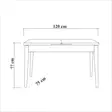 Matbord Hanah Home Santiago Atlantic Grey Furu Spånskiva 120x77x75 cm - Matbord - 8683342722094 - 13