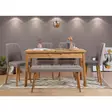 Matbord Hanah Home Santiago Atlantic Grey Furu Spånskiva 120x77x75 cm - Matbord - 8683342722094 - 2