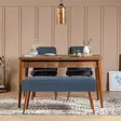 Matbord Hanah Home Vina 1048 Valnöt Mörkblå Spånskiva 129x75x80 cm - Matbord - 8683742500124 - 2