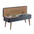 Matbord Hanah Home Vina 1048 Valnöt Mörkblå Spånskiva 129x75x80 cm - Matbord - 8683742500124 - 9