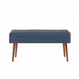 Matbord Hanah Home Vina 1048 Valnöt Mörkblå Spånskiva 129x75x80 cm - Matbord - 8683742500124 - 8