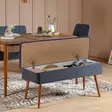 Matbord Hanah Home Vina 1048 Valnöt Mörkblå Spånskiva 129x75x80 cm - Matbord - 8683742500124 - 3