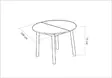 Matbord Hanah Home Oliver Ek Spånskiva 100x75x100 cm - Matbord - 8684282471394 - 5