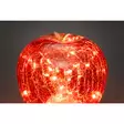 LED-omena 15 cm punainen Finnlumor - Tunnelmallinen lasinen koristeomena ajastimella (20 LED) - Ljussmycken och ljusfigurer - 6410416482774 - 8