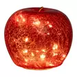 LED-omena 15 cm punainen Finnlumor - Tunnelmallinen lasinen koristeomena ajastimella (20 LED) - Ljussmycken och ljusfigurer - 6410416482774 - 9