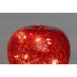 LED-omena 15 cm punainen Finnlumor - Tunnelmallinen lasinen koristeomena ajastimella (20 LED) - Ljussmycken och ljusfigurer - 6410416482774 - 10